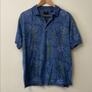 Izod ⛳️ Vintage Blue and Green Polo Shirt -Golf vintage
